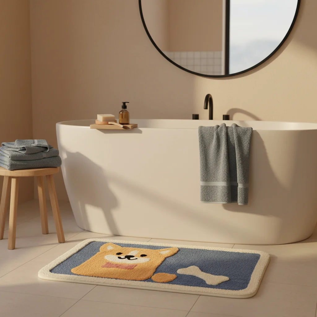 Tapis De Bain Animaux Chien Joyeux