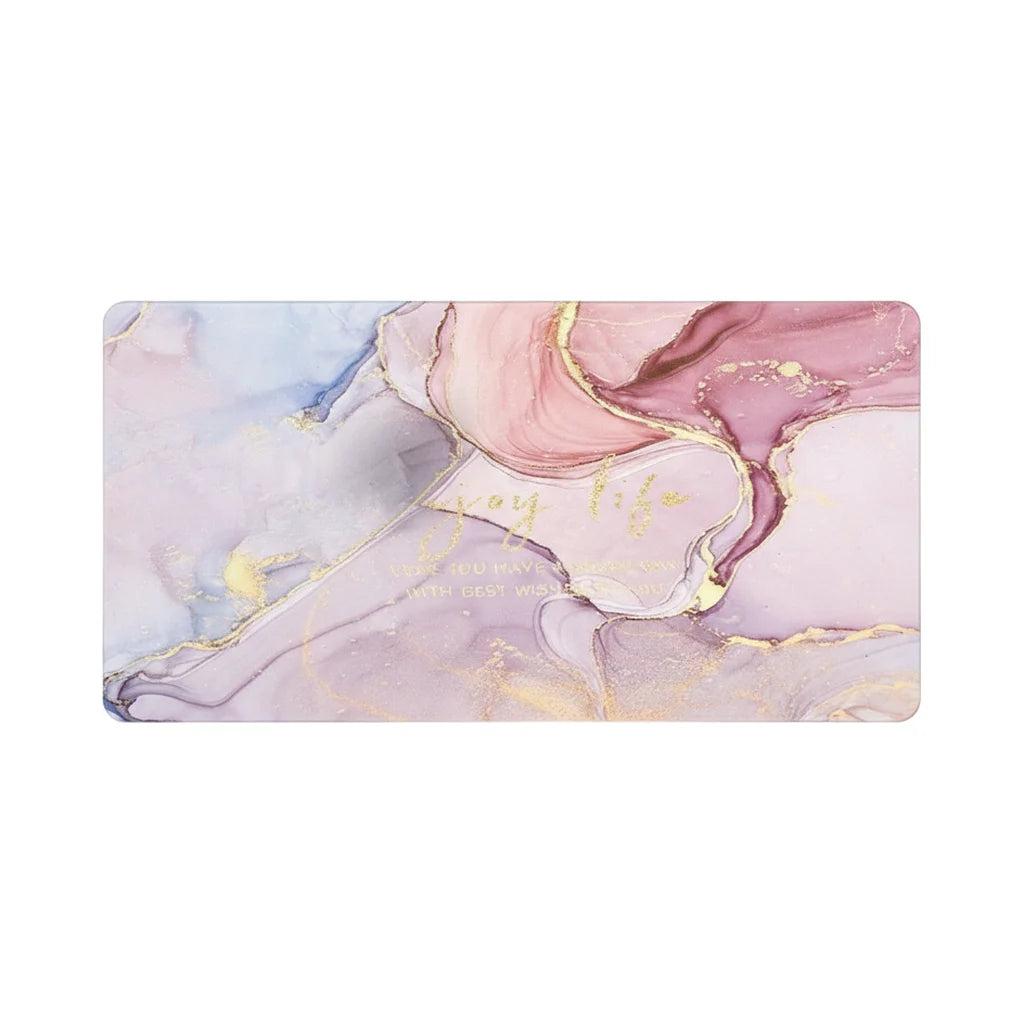 Tapis De Bain Anti Dérapant 80x50CM Minéral Rosé