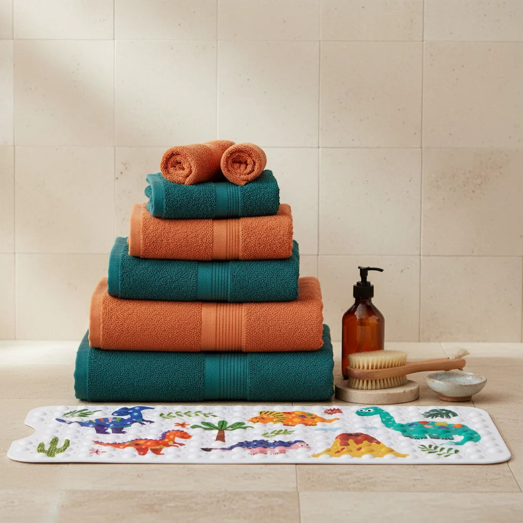 Tapis De Bain Antidérapant Bébé Monde Dinosaures