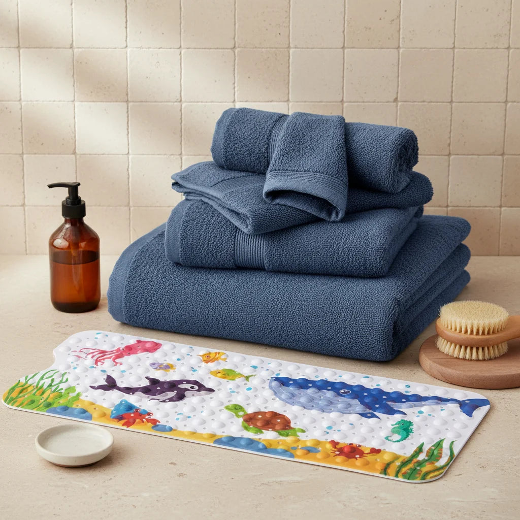 Tapis De Bain Antidérapant Bébé Monde Océanique