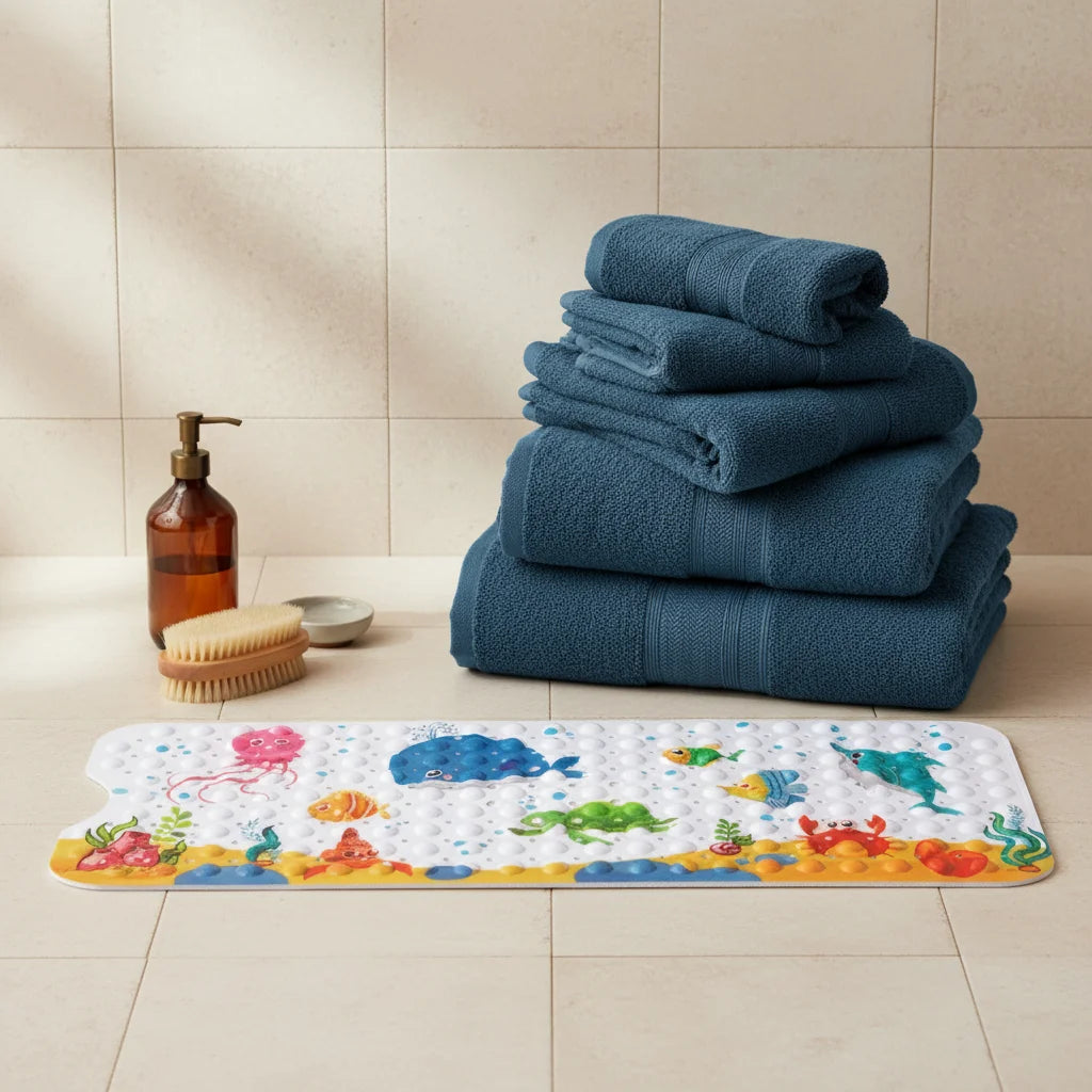 Tapis De Bain Antidérapant Bébé Monde Tortues