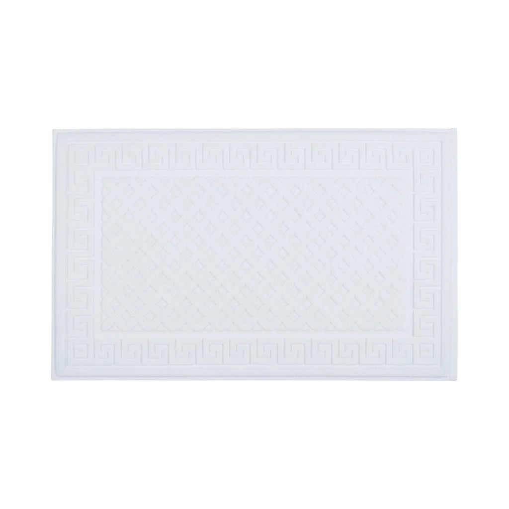 Tapis De Bain Antidérapant Coton Blanc Naturel