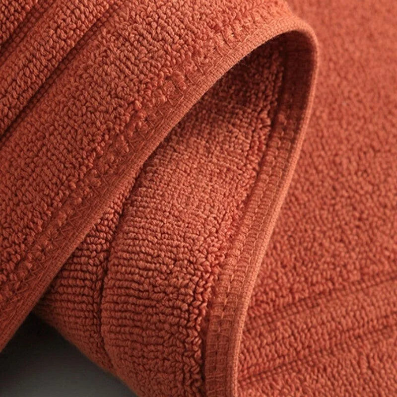 Tapis De Bain Antidérapant Coton Orange Brique