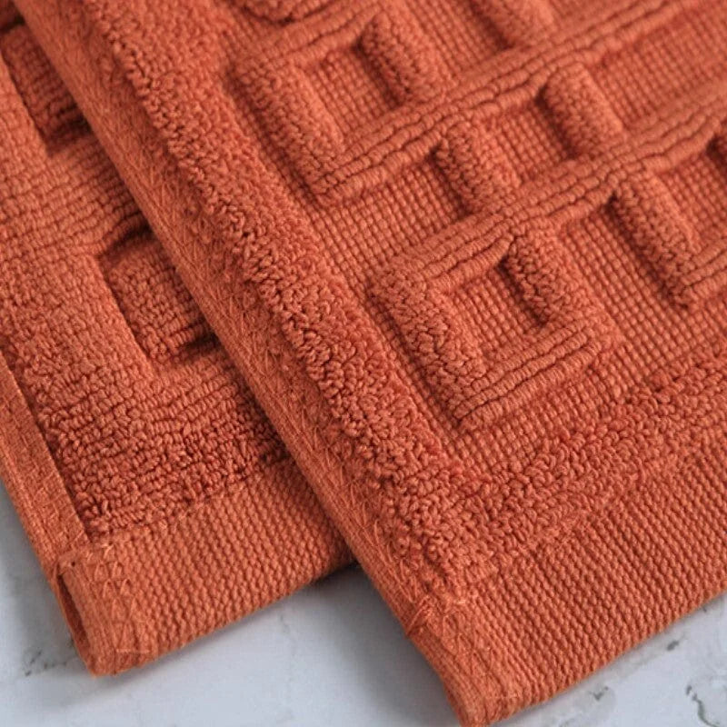 Tapis De Bain Antidérapant Coton Orange Brique