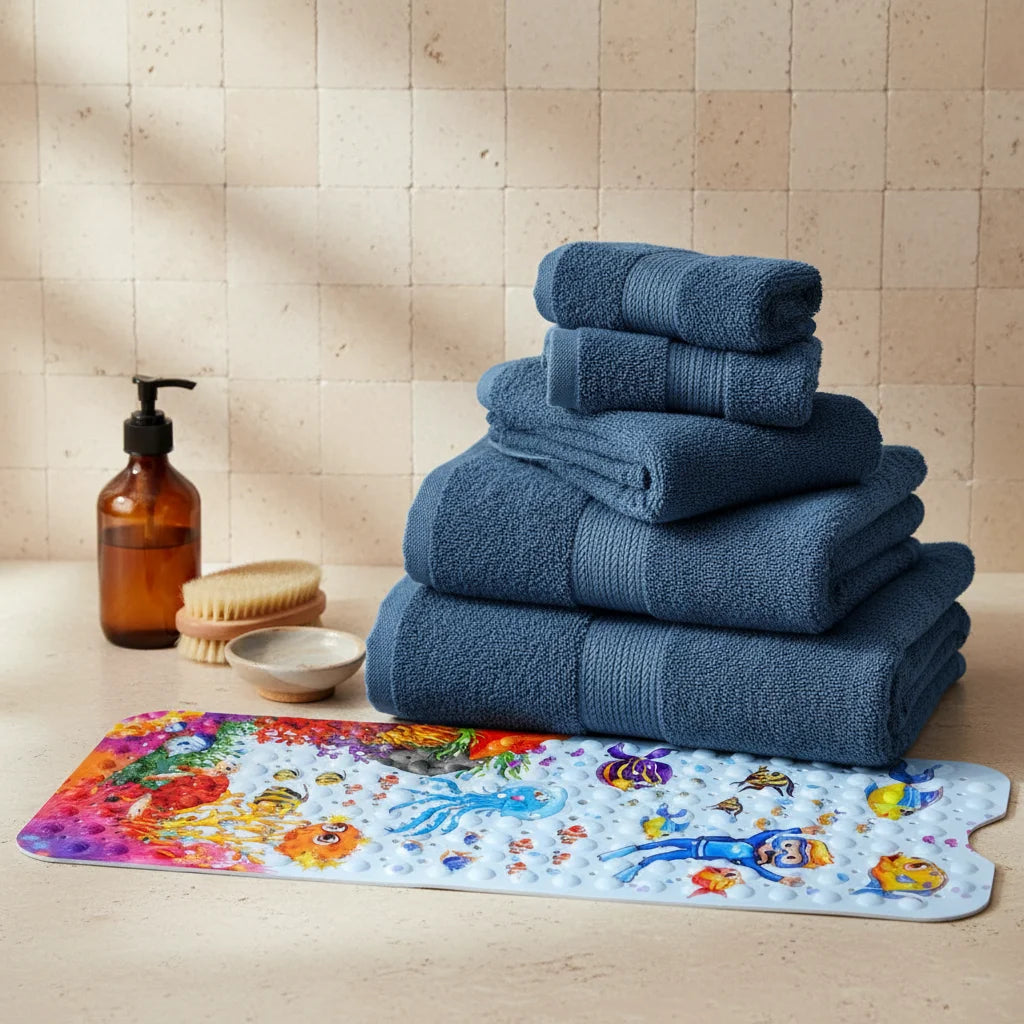 Tapis De Bain Antidérapant Enfant Monde Savane