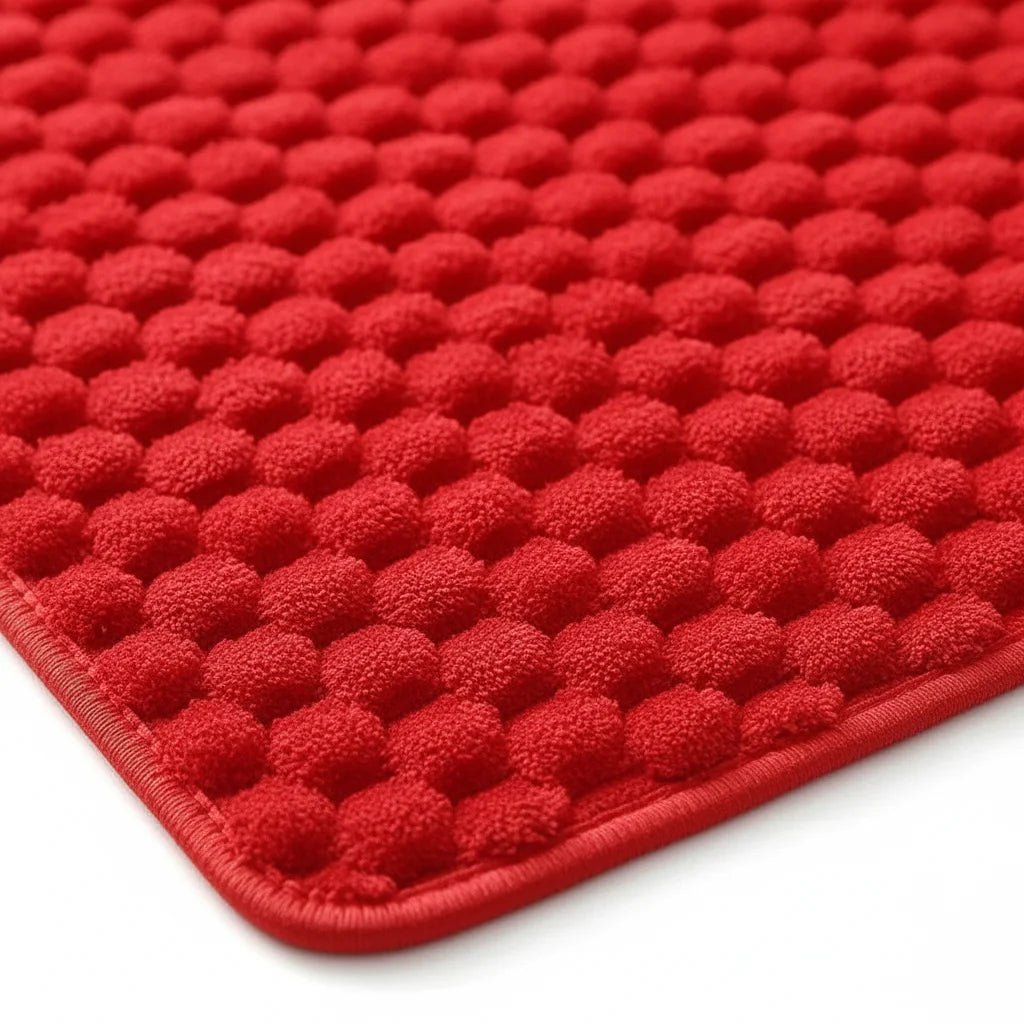 Tapis De Bain Antidérapant Grande Taille Rouge Vif