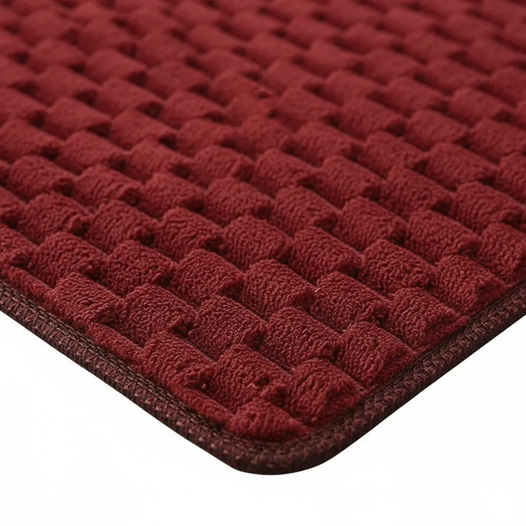 Tapis De Bain Antidérapant Grande Taille Bordeaux Profond