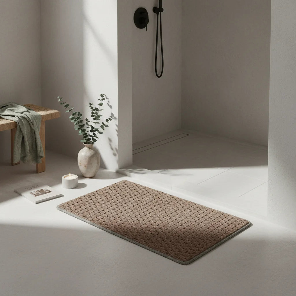 Tapis De Bain Antidérapant Grande Taille Marron Chocolat