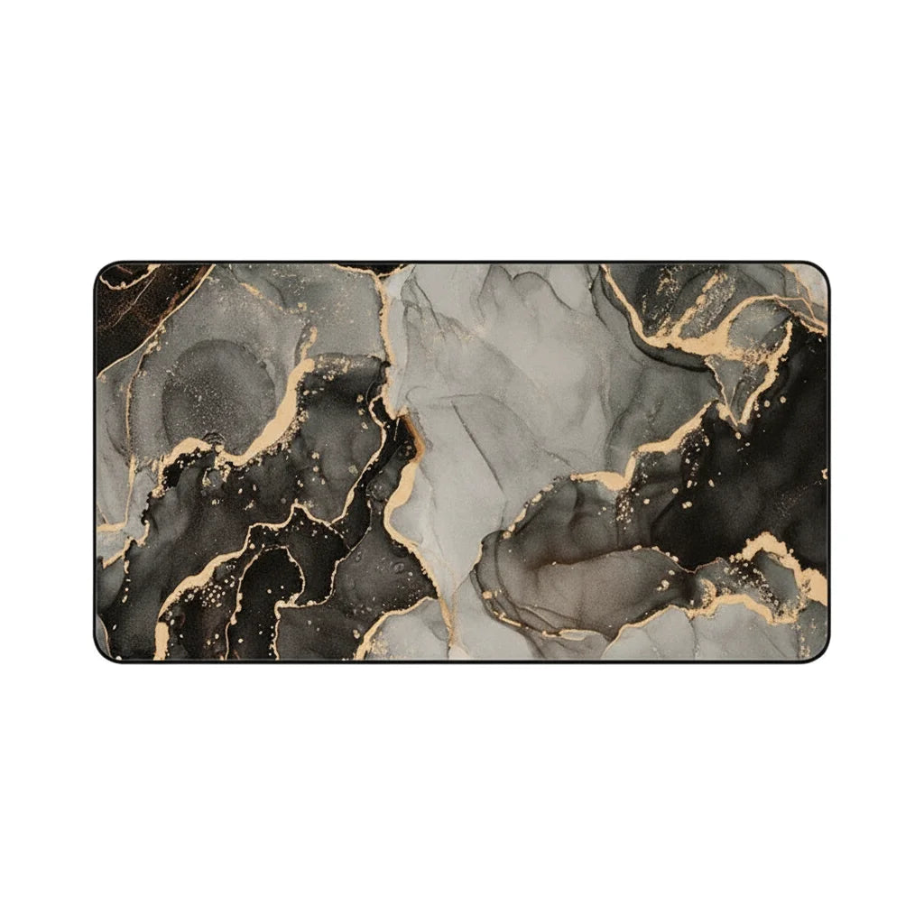 Tapis de Bain Antidérapant Haut de Gamme Marbre Obscur