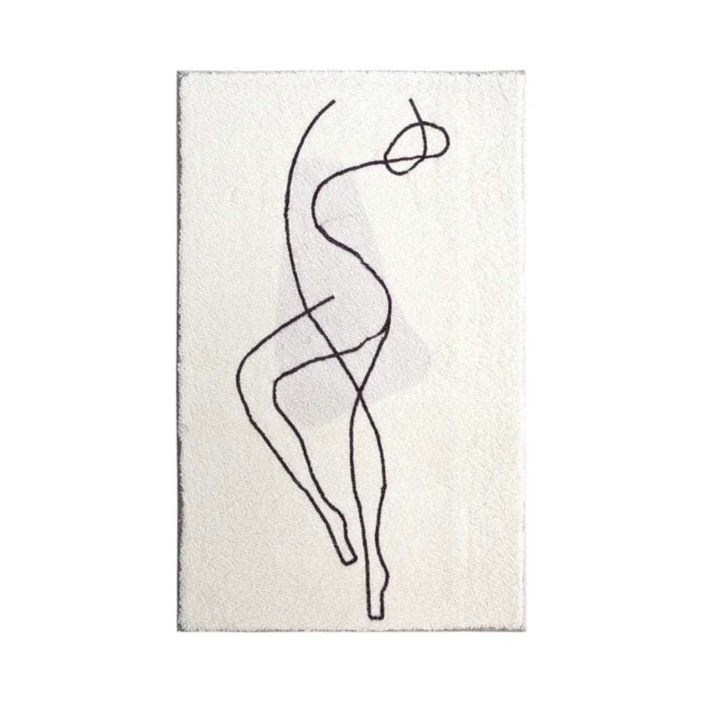 Tapis de Bain Art Abstrait Corps Stylisé