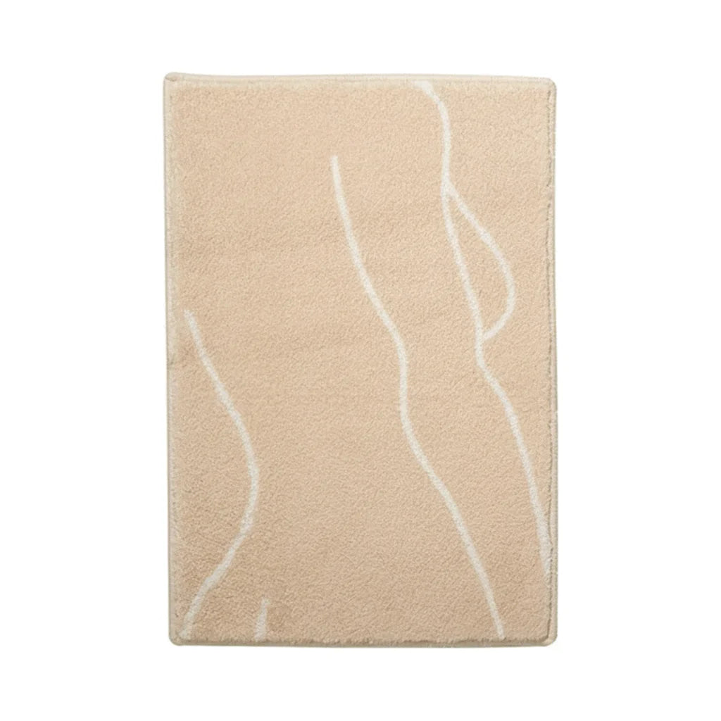 Tapis de Bain Art Abstrait Lignes Abstraites