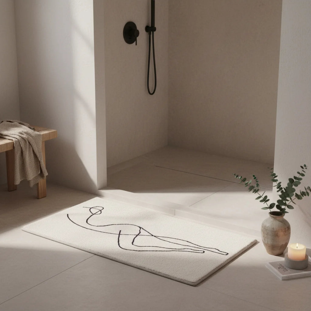 Tapis de Bain Art Abstrait Corps Stylisé