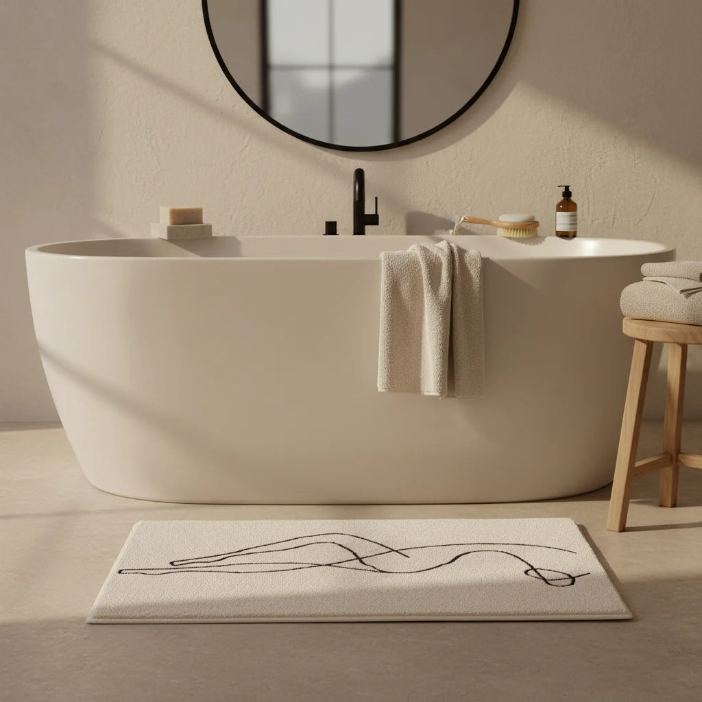 Tapis de Bain Art Abstrait Corps Stylisé