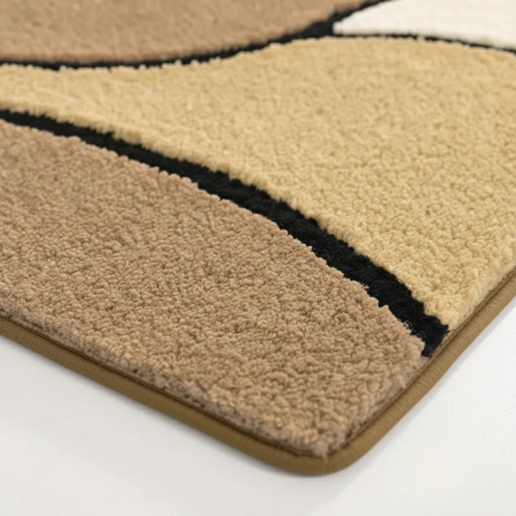 Tapis de Bain Art Déco Courbes Naturelles