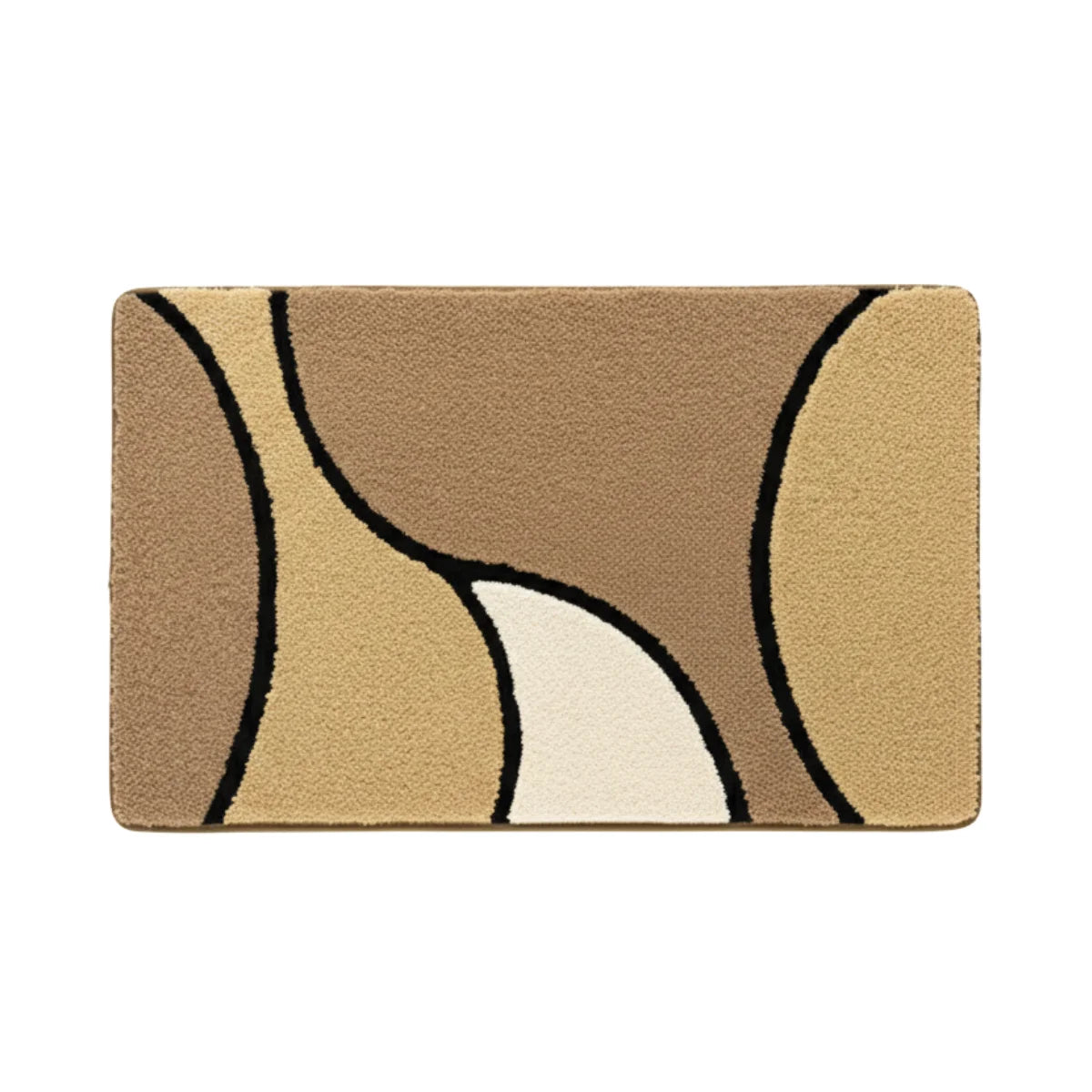 Tapis de Bain Art Déco Courbes Naturelles