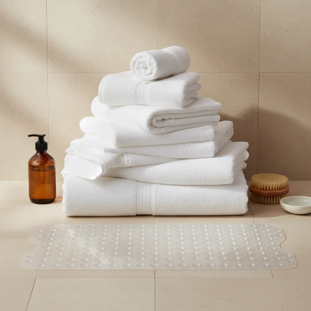 Tapis de Bain Baignoire Blanc Transparent