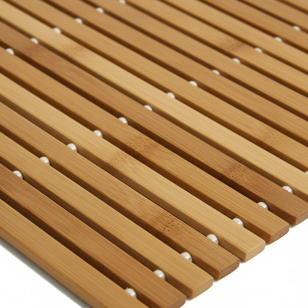 Tapis De Bain Bambou Naturel