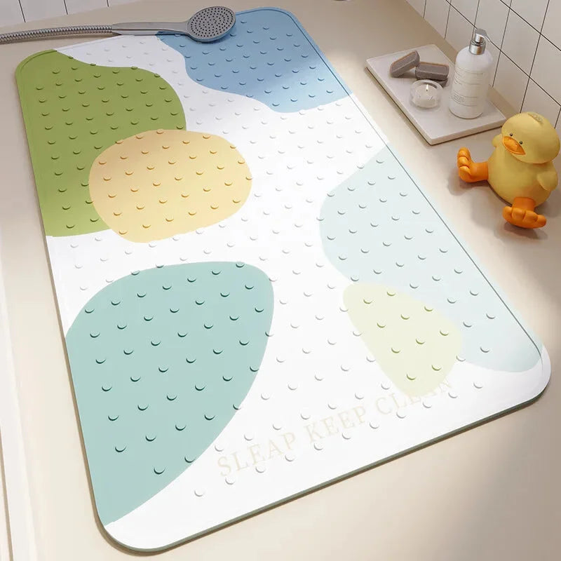 Tapis De Bain Bébé Anti Moisissure Formes Pastel