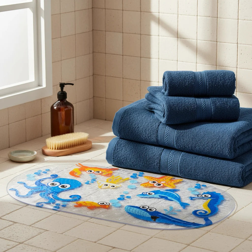 Tapis De Bain Bébé Baignoire Monde Aquatique