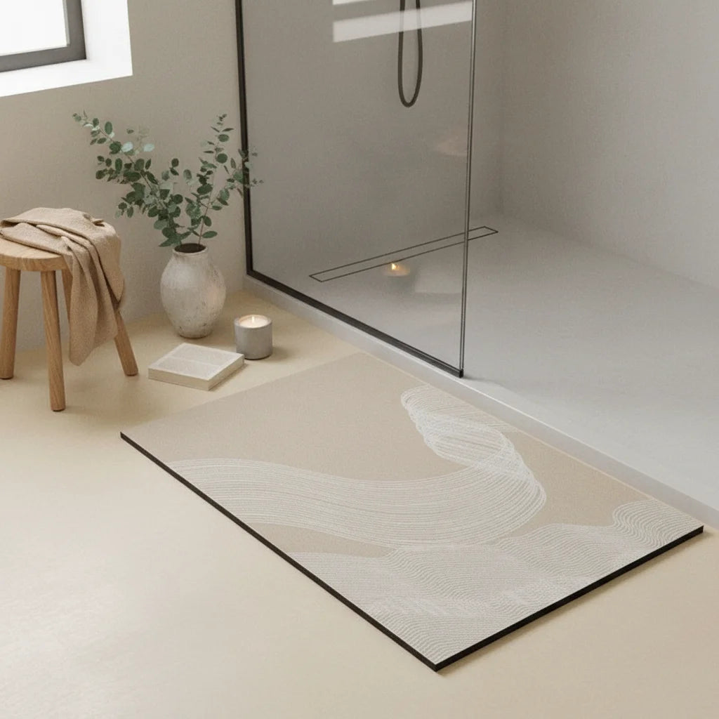 Tapis De Bain Beige Clair 60x120cm