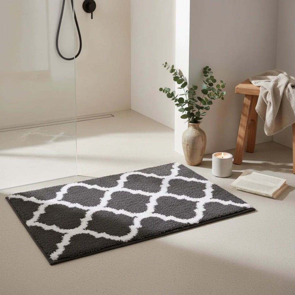 Tapis de Bain Berbère Gris Anthracite