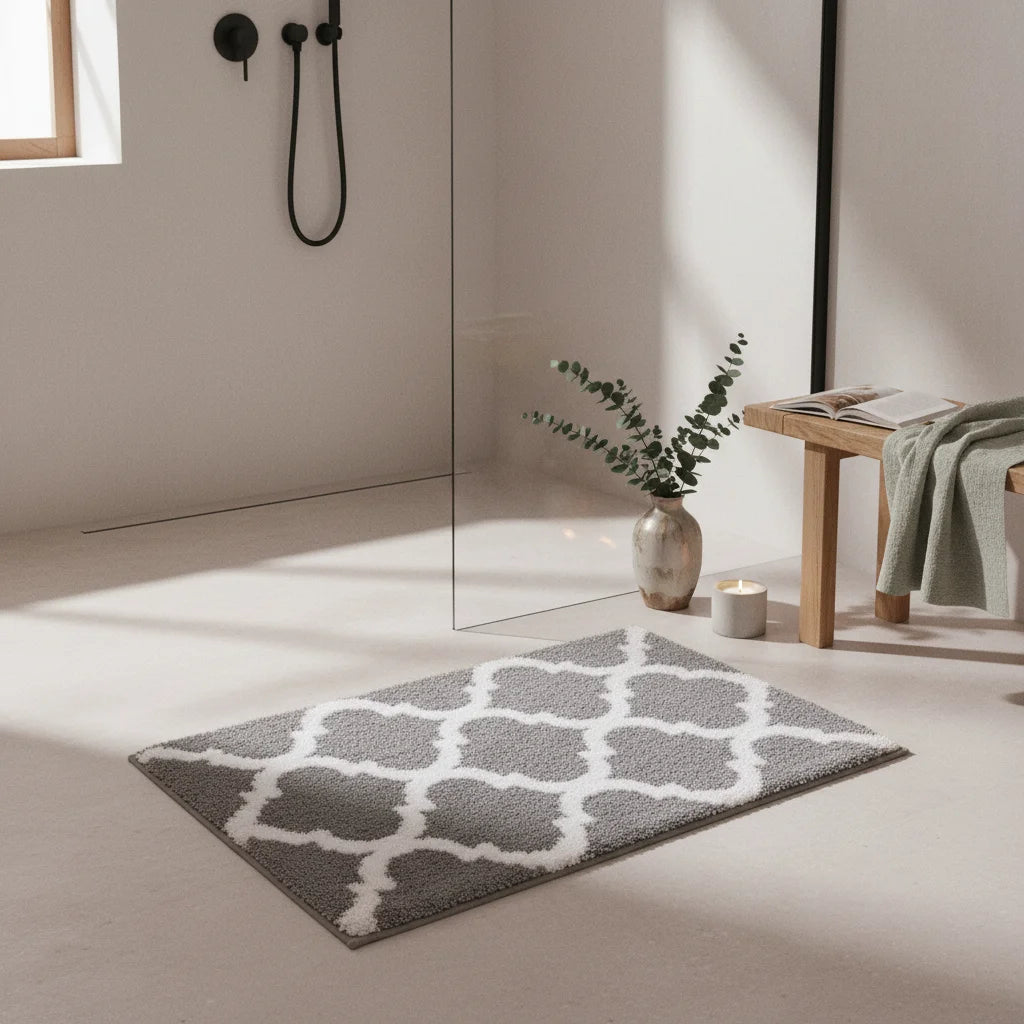 Tapis de Bain Berbère Gris Perle