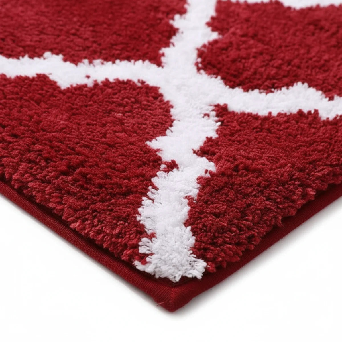 Tapis de Bain Berbère Rouge Profond