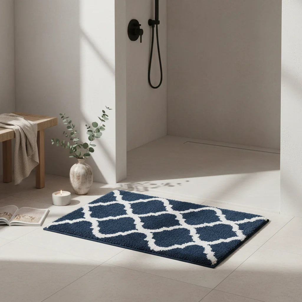 Tapis de Bain Berbère Bleu Nuit