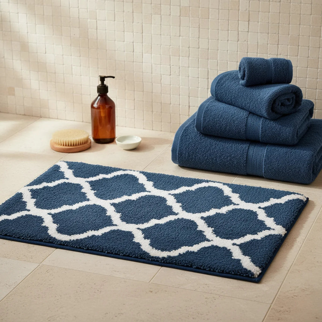 Tapis de Bain Berbère Bleu Nuit
