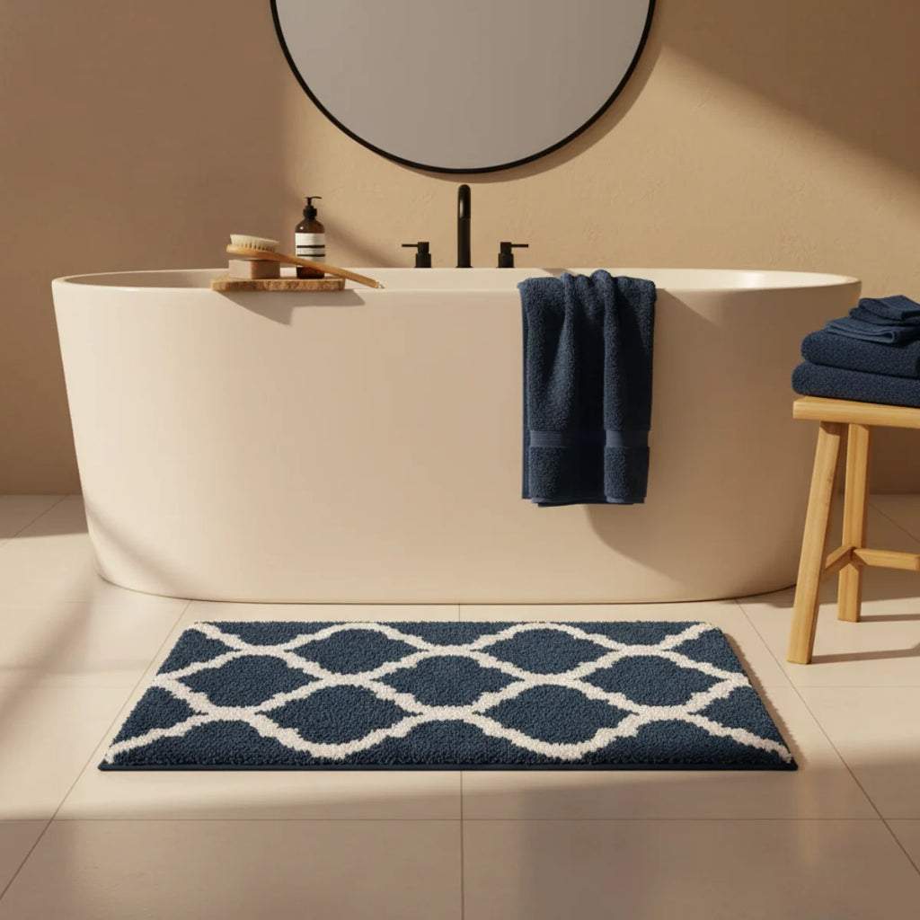 Tapis de Bain Berbère Bleu Nuit