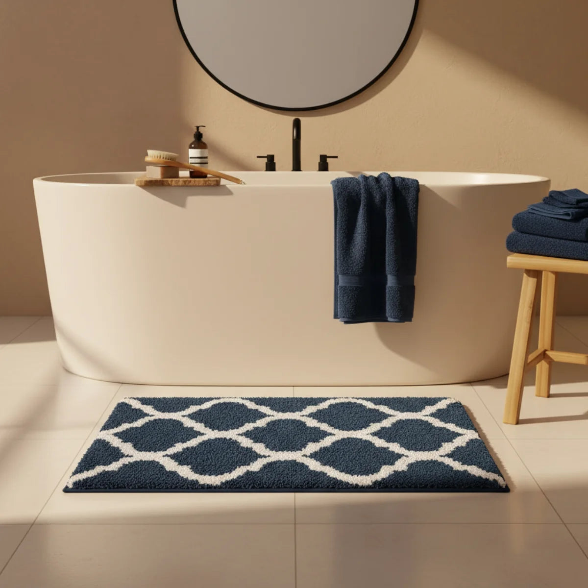 Tapis de Bain Berbère Bleu Nuit