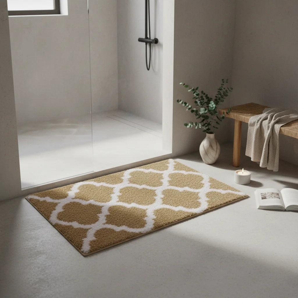Tapis de Bain Berbère Beige Sable