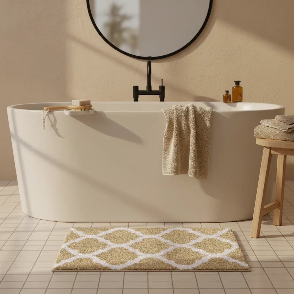 Tapis de Bain Berbère Beige Sable