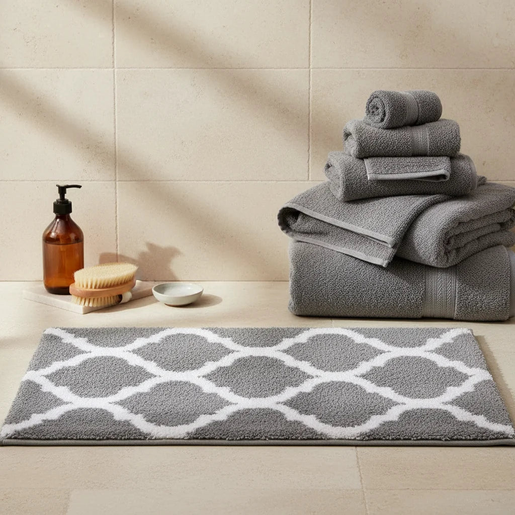 Tapis de Bain Berbère Gris Perle