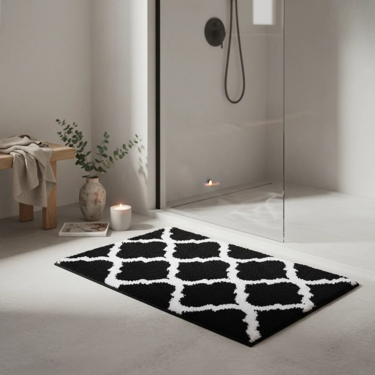 Tapis de Bain Berbère Gris Perle