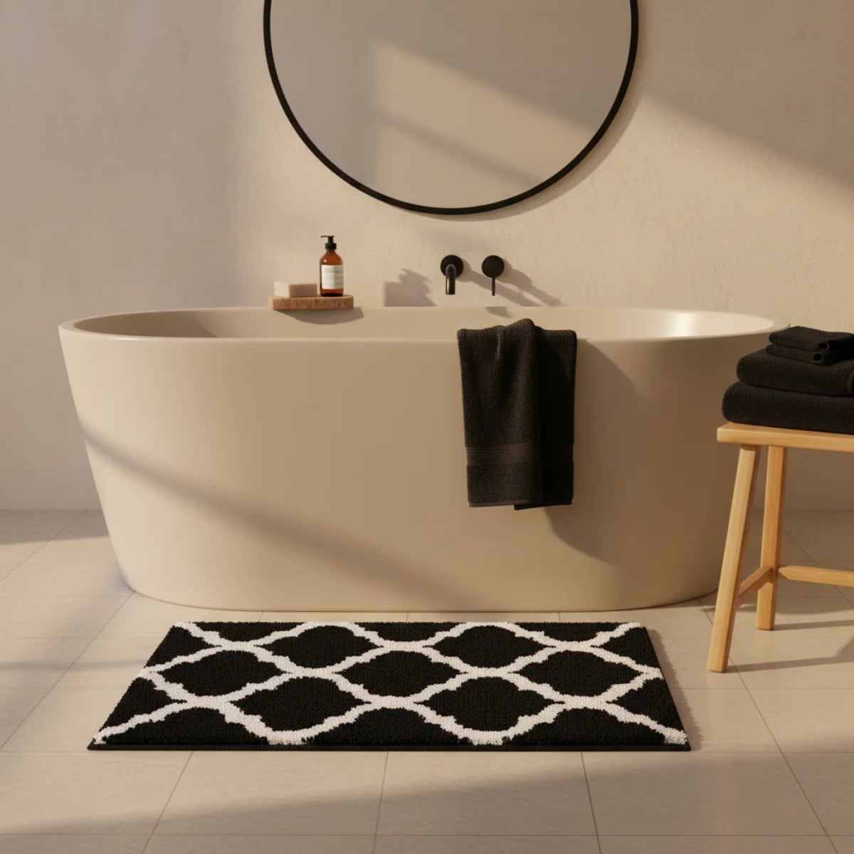 Tapis de Bain Berbère Gris Perle