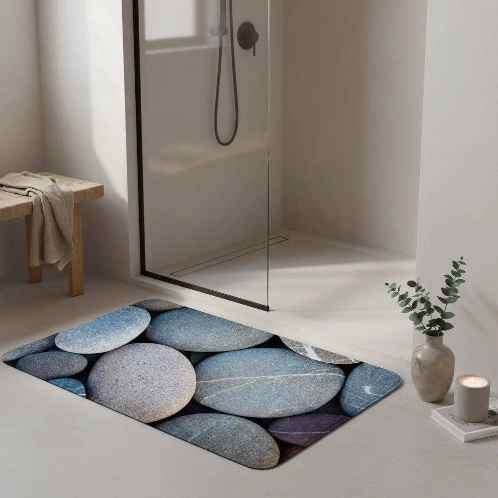Tapis de Bain Berge de Galets