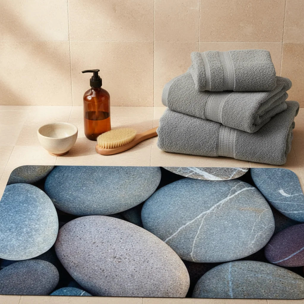 Tapis de Bain Berge de Galets