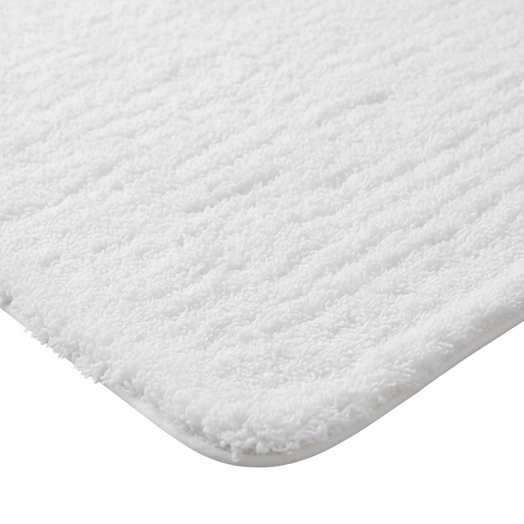 Tapis de Bain Blanc Épais 80x120cm