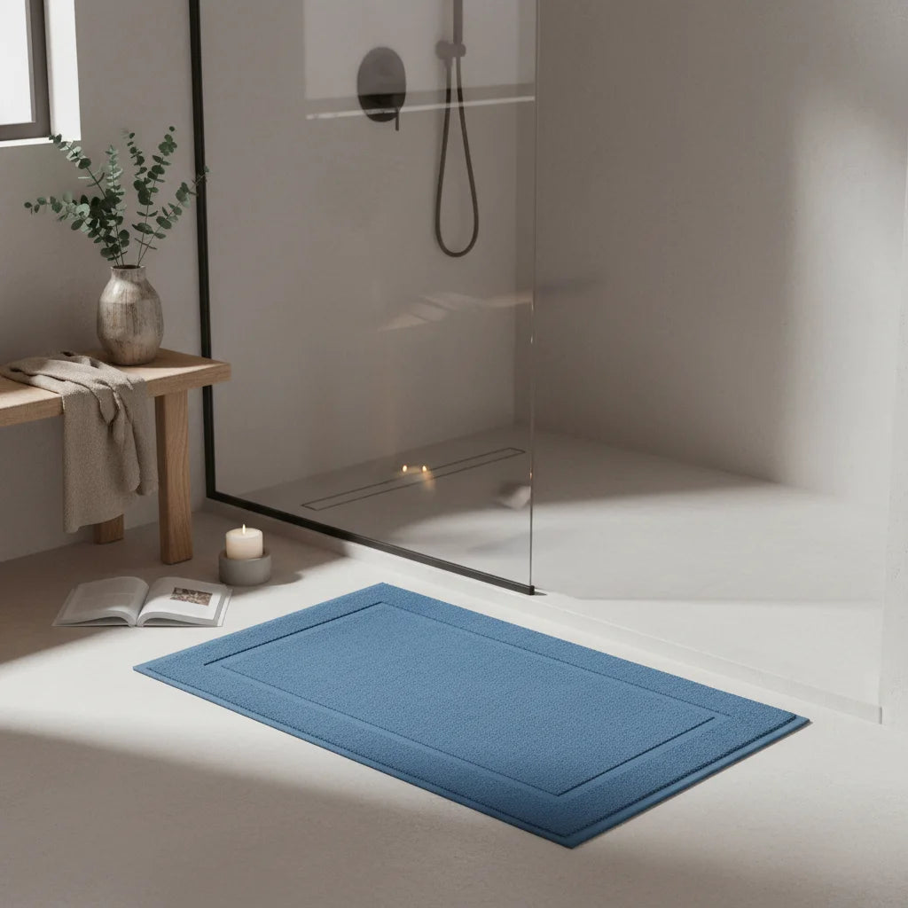 Tapis De Bain Bleu Canard