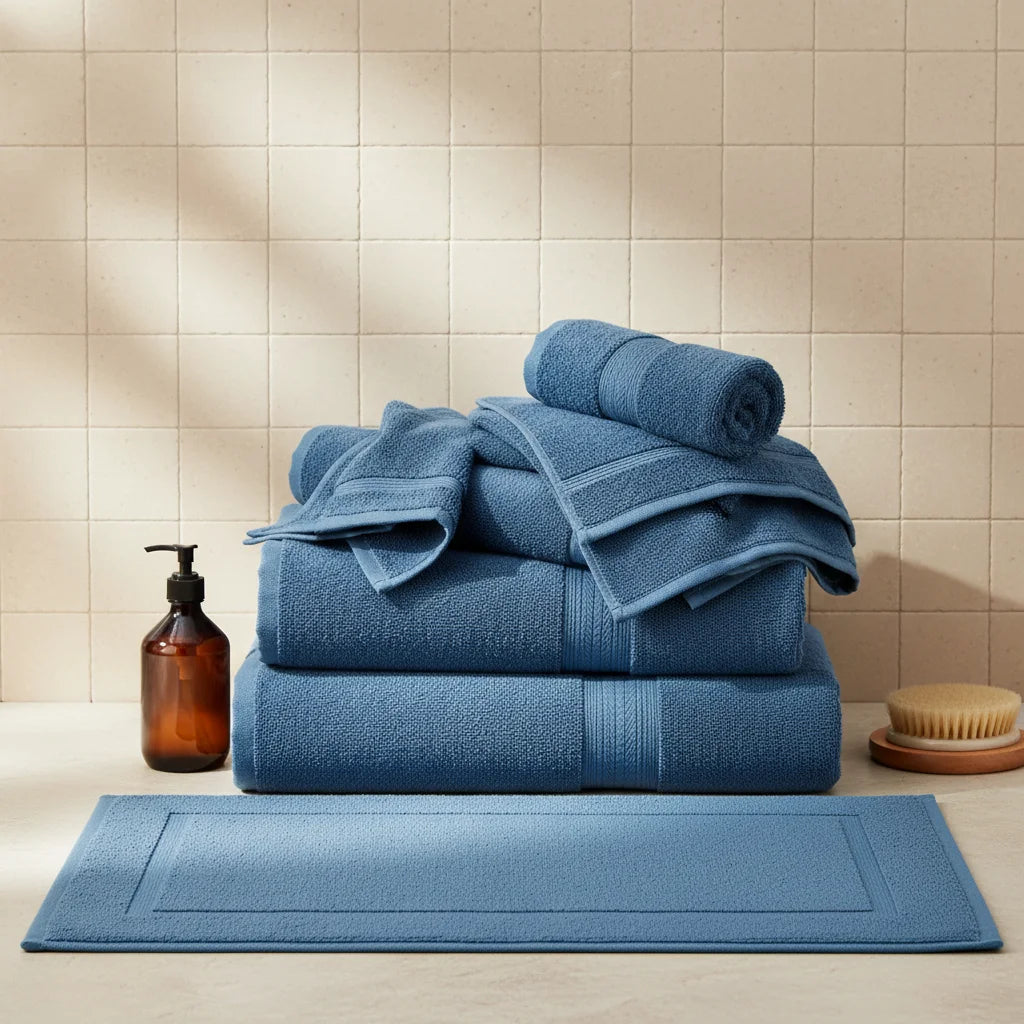 Tapis De Bain Bleu Canard