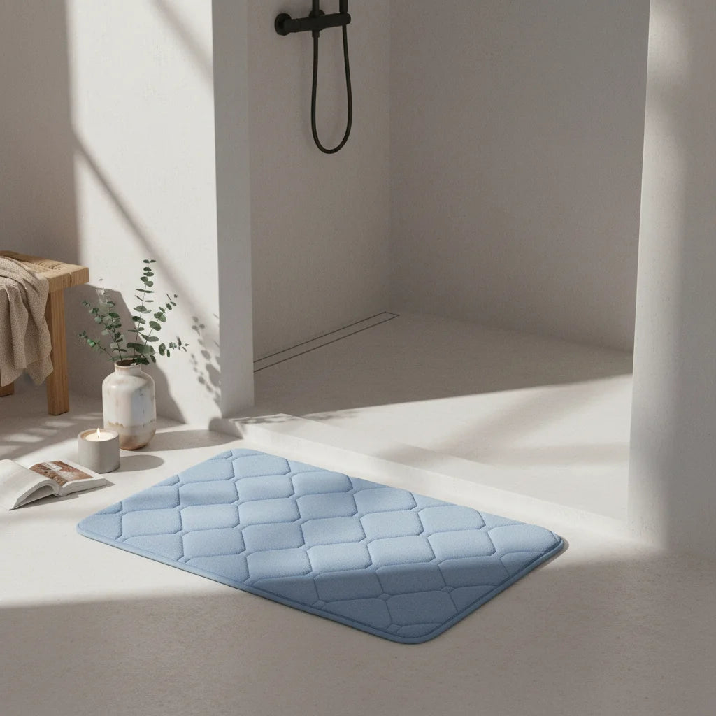 Tapis De Bain Bleu Ciel