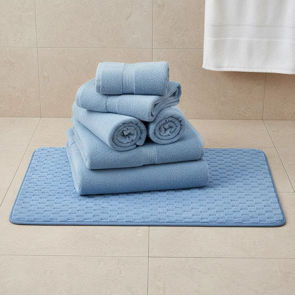Badteppich Hellblau, dick – Nordelvia
