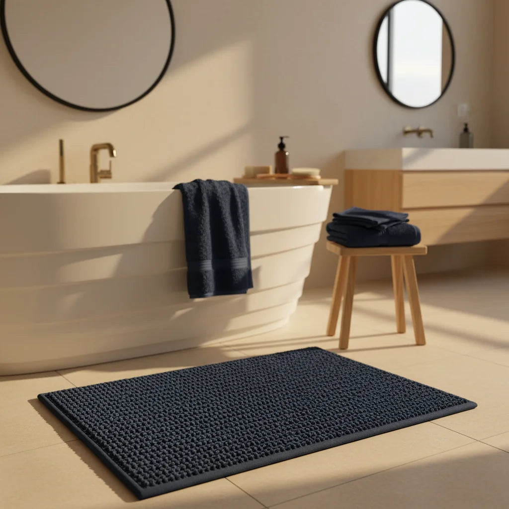 Tapis de Bain Bleu Marine