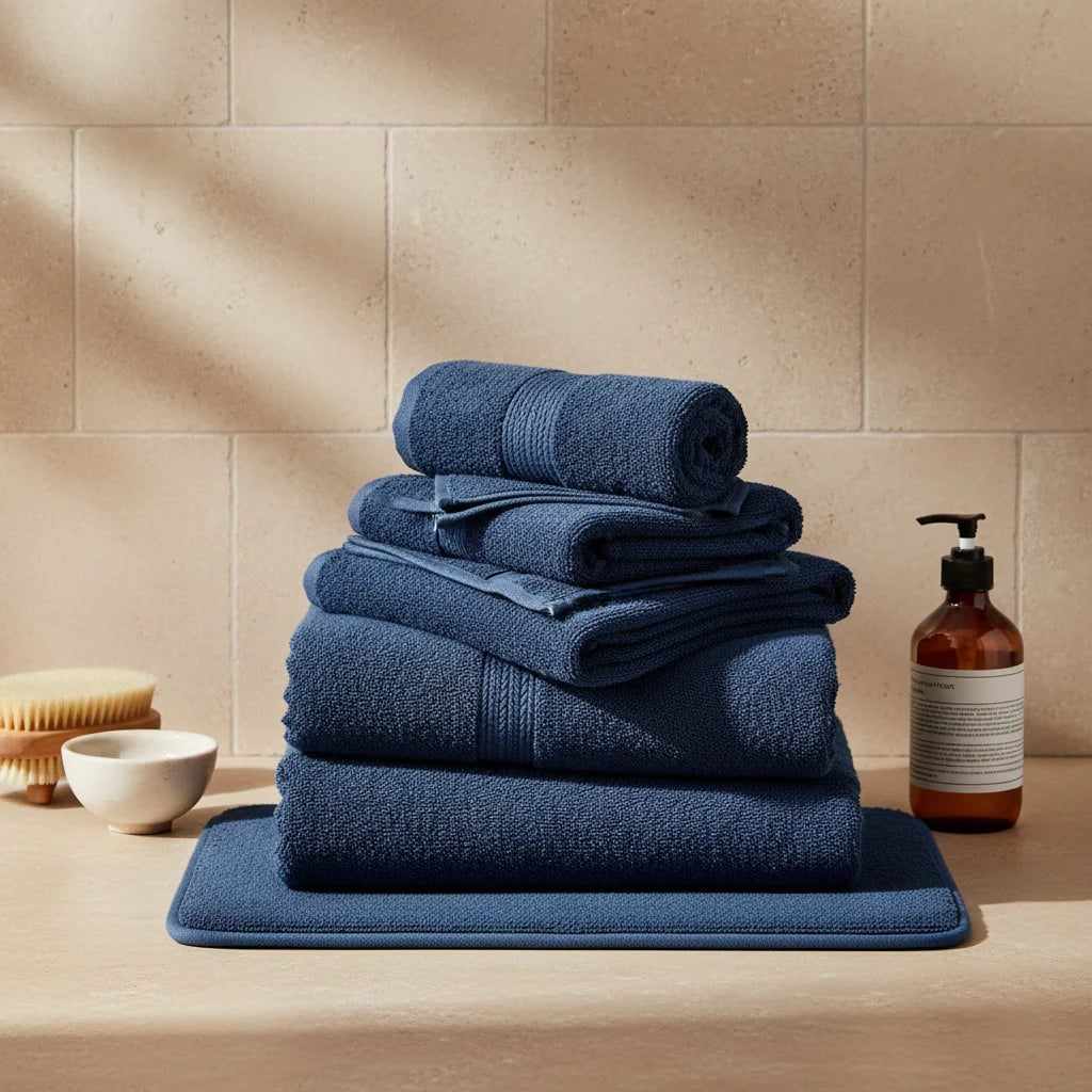 Tapis de Bain Bleu Nuit