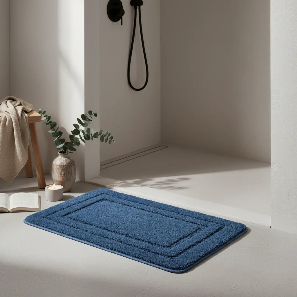 Tapis De Bain Bleu Pétrole