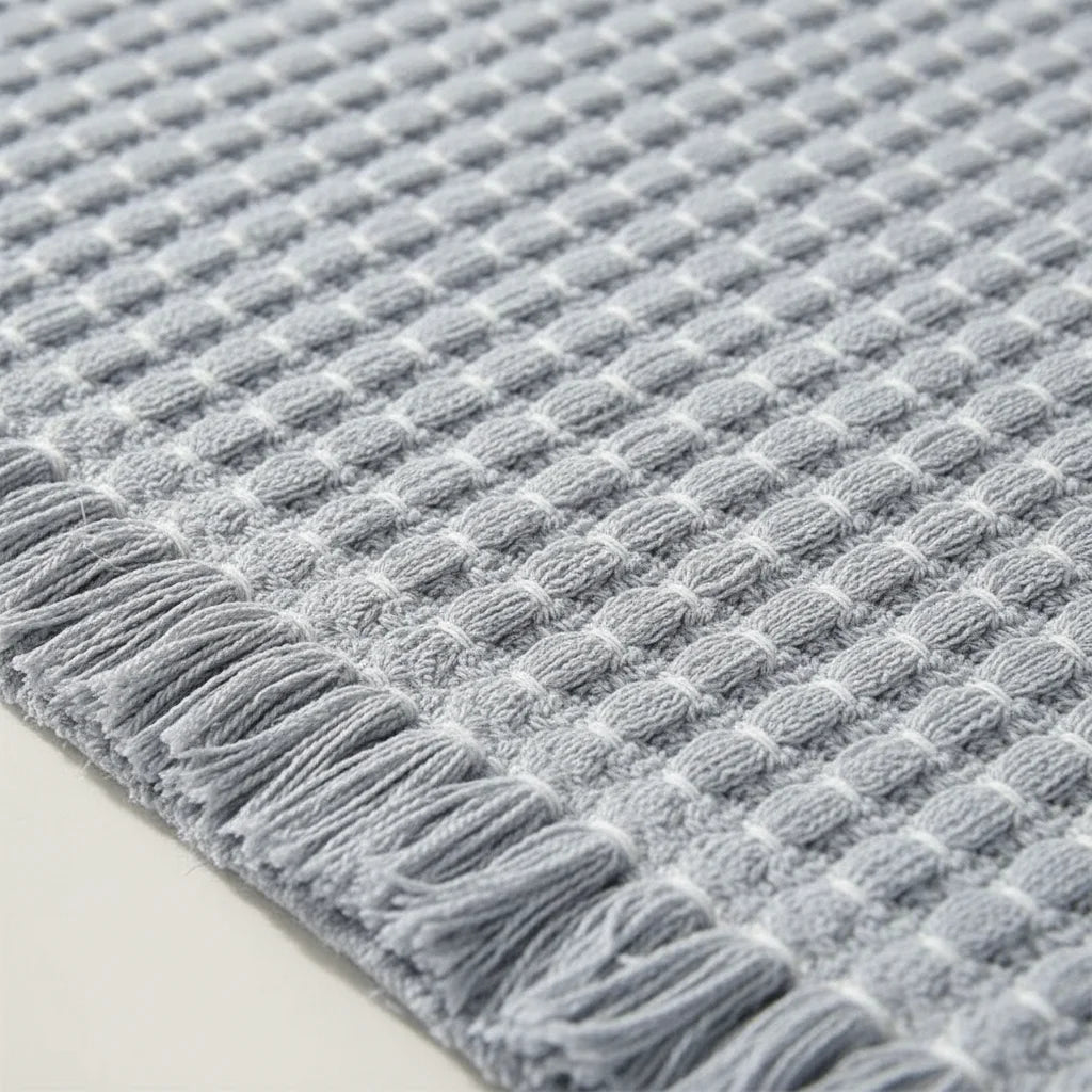 Tapis de Bain Bohème Gris Perle