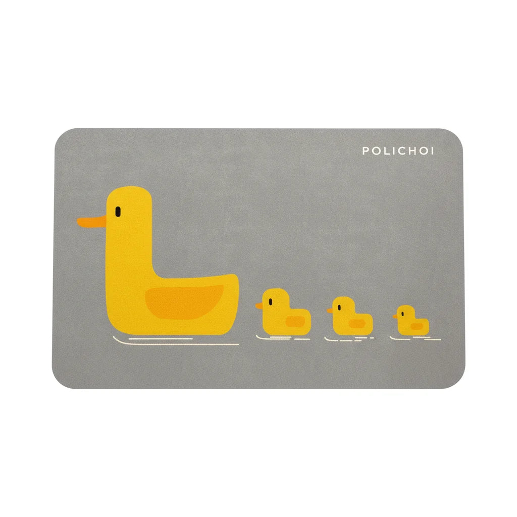 Tapis de Bain Canard Canards Gris