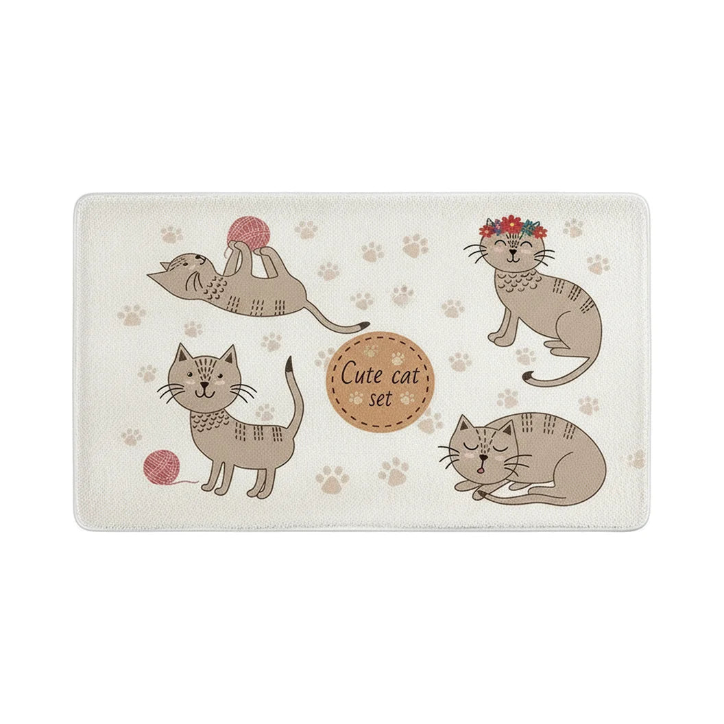 Tapis de Bain Chat Gris