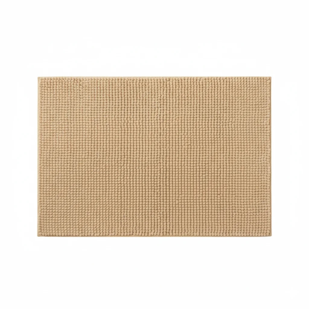 Tapis De Bain Chenille 60x90CM Beige Doré